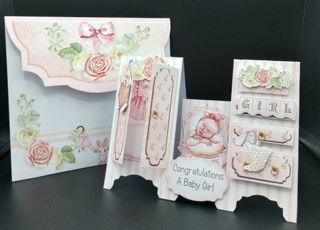 Cute as a Button - Girl Dresser Stepper Card by Stephanie Bardelli