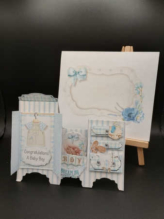 Cute as a Button - Boy Dresser Stepper Card by Stephanie Bardelli