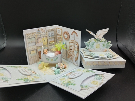 Cute as a Button Nursery #3 - Exploding Box by Stephanie Bardelli