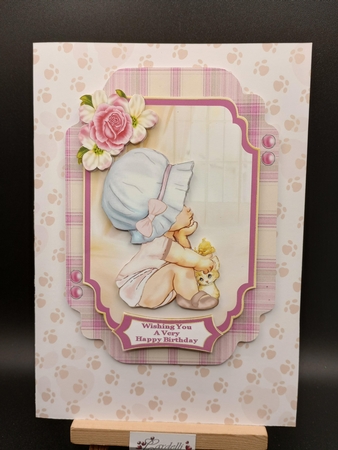 Lil Bubs Sarah May - Cut And Fold Card by Stephanie Bardelli