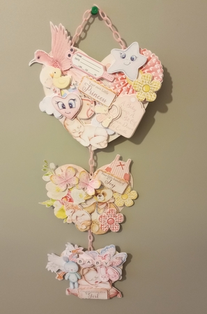 Rock-a-bye Lullaby #1 Hanging Hearts Trio by Stephanie Bardelli