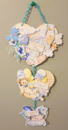 Rock-a-bye Lullaby #2 Hanging Hearts Trio by Stephanie Bardelli