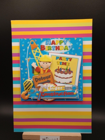 7x7 Birthday boy under construction mini kit by Stephanie Bardelli