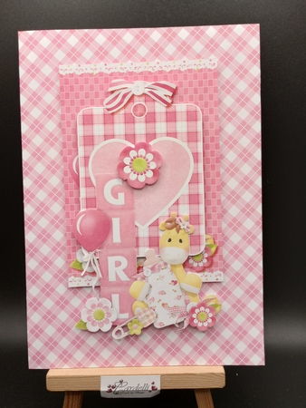 Baby Girl Cute Giraffe  A5 Mini Ki by Stephanie Bardelli