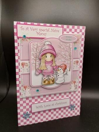 Chloe With Snowman 3 Mini Kit by Stephanie Bardelli