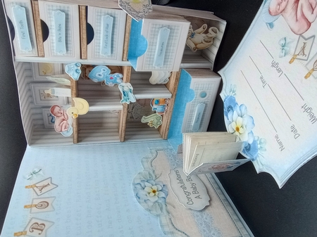 Cute as a Button Baby Boy - Large 3D Curiosity Book Box by Stephanie Bardelli