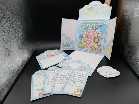 Cute as a Button Baby Boy - Folio Card Kit by Stephanie Bardelli