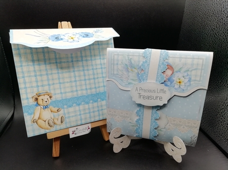 Cute as a Button Baby Boy - Folio Card Kit by Stephanie Bardelli