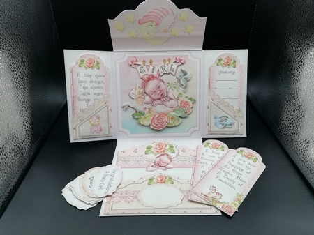 Cute as a Button Baby Girl - Folio Card Kit by Stephanie Bardelli