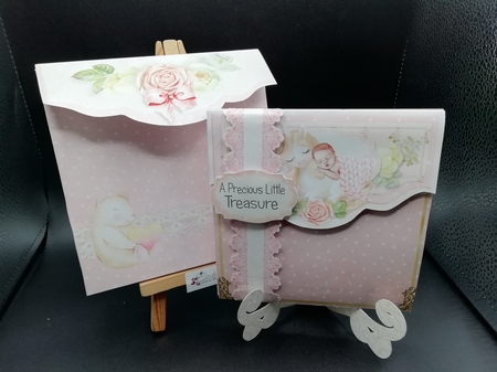 Cute as a Button Baby Girl - Folio Card Kit by Stephanie Bardelli