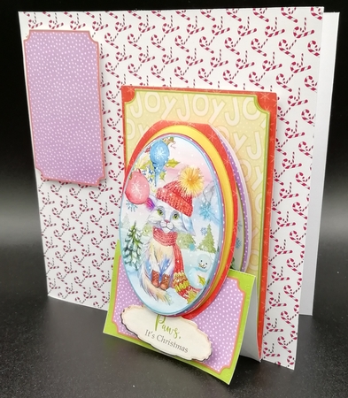 The Purr-fect Christmas 2 - Upright Z-fold Card Mini Kit by Stephanie Bardelli