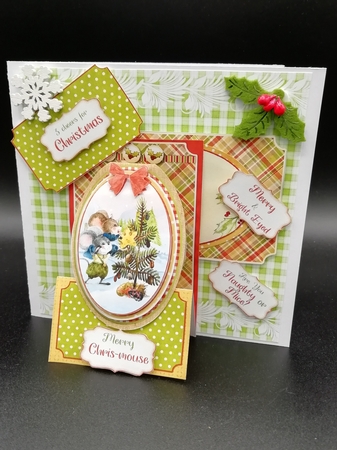 Rustic Chris-Mouse 1 - Upright Z-fold Card Mini Kit by Stephanie Bardelli