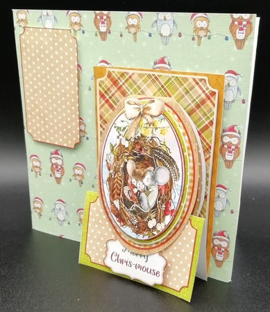 Rustic Chris-Mouse 3 - Upright Z-fold Card Mini Kit by Stephanie Bardelli