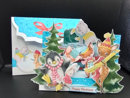 Its a Jolly Holly-Day 2 Centre Stepper Card by Stephanie Bardelli