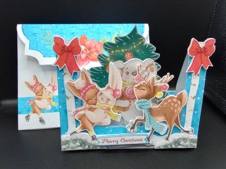 Its a Jolly Holly-Day 3 Centre Stepper Card by Stephanie Bardelli