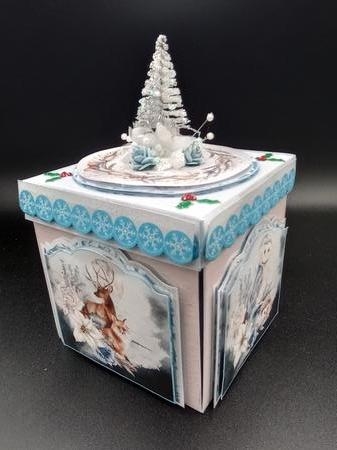 Festive Winter 2 Exploding Box Surprise Kit by Stephanie Bardelli