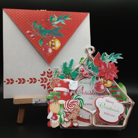 Gnome Other Christmas 4 3d Terrarium Cards & Envelopes Kit by Stephanie Bardelli