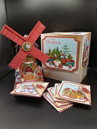 It Will be Gnomely this Christmas 3d Windmill Decoration by Stephanie Bardelli
