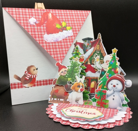 Happy Holly-Day 1 Triple Easel Card Kit by Stephanie Bardelli