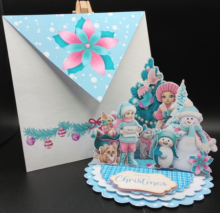 Happy Holly-Day 3 Triple Easel Card Kit by Stephanie Bardelli