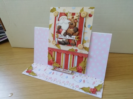 Festive Friends Christmas Decoupage Card Front by Stephanie Bardelli