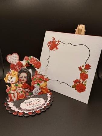 My Sweetheart  Triple Easel Card Kit by Stephanie Bardelli