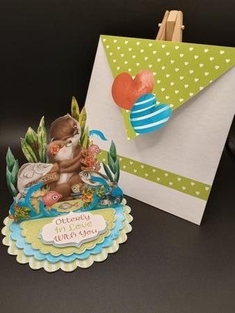 Otterly in Love  Triple Easel Card Kit by Stephanie Bardelli