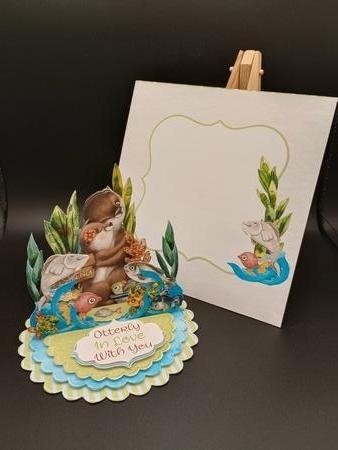 Otterly in Love  Triple Easel Card Kit by Stephanie Bardelli