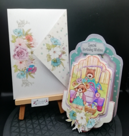 My Beary Best Family 2 - Upright Z-fold Tag Card Mini Kit by Stephanie Bardelli