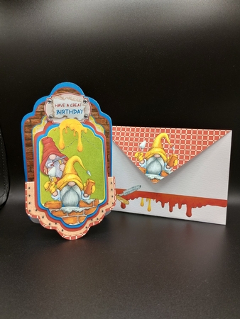 Gnome DIY Here 2 - Upright Z-fold Tag Card Mini Kit by Stephanie Bardelli