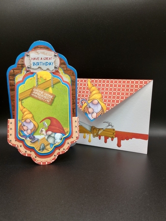 Gnome DIY Here 3 - Upright Z-fold Tag Card Mini Kit by Stephanie Bardelli