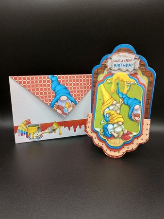 Gnome DIY Here 4 - Upright Z-fold Tag Card Mini Kit by Stephanie Bardelli