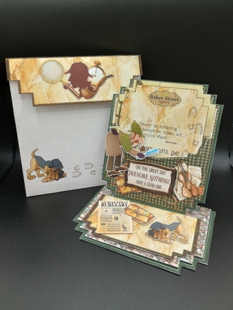 Give Us a Clue Sherlock! Pocket Easel Card by Stephanie Bardelli