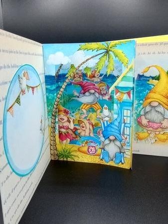 Hi De Hi Its a Gnomin Holiday Storybook Pop Up Tunnel Card & Envelope Kit by Stephanie Bardelli
