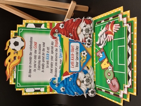 Gnome Goal! Pocket Easel Card by Stephanie Bardelli