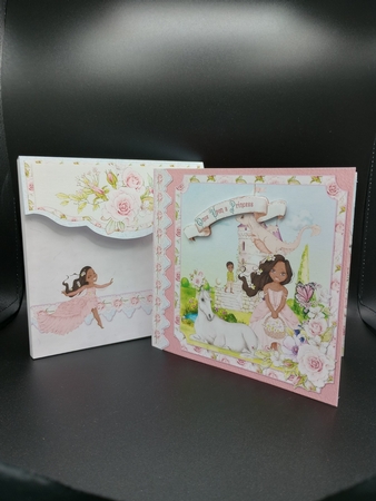 Once Upon a Princess 3  Storybook Pop Up Tunnel Card & Envelope Kit by Stephanie Bardelli