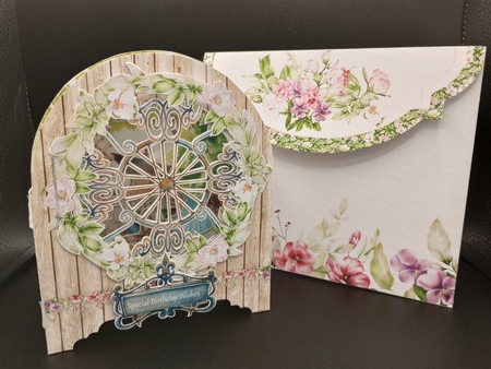 Step Into My Garden Behind the Door Tunnel Card by Stephanie Bardelli