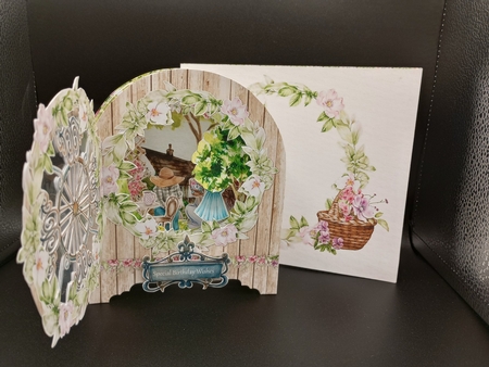 Step Into My Garden Behind the Door Tunnel Card by Stephanie Bardelli