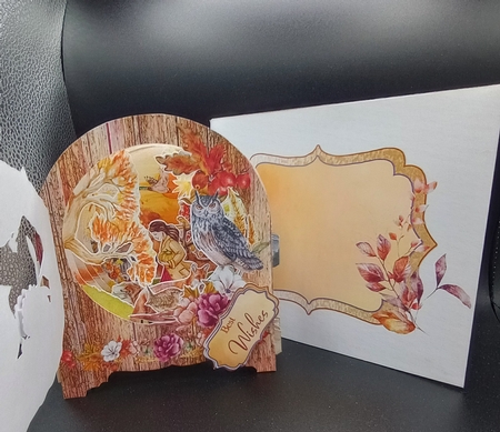 Autumn Splendour 2 Behind the Door Tunnel Card by Stephanie Bardelli