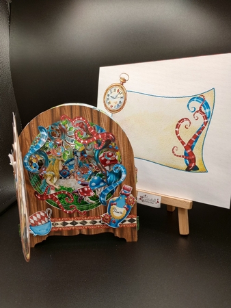 Down the Rabbit Hole with Alice Behind the Door Tunnel Card by Stephanie Bardelli