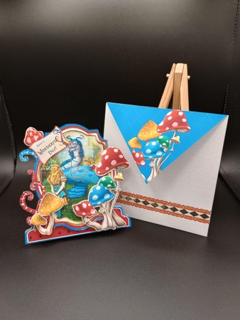 Down the Rabbit Hole with Alice 1 Shaped 6x6 Card & Envelope Kit by Stephanie Bardelli