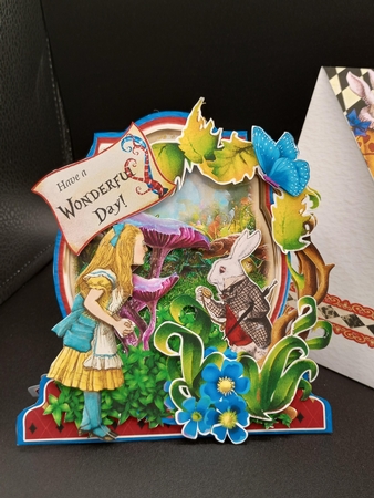 Down the Rabbit Hole with Alice 3 Shaped 6x6 Card & Envelope Kit by Stephanie Bardelli