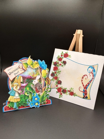 Down the Rabbit Hole with Alice 3 Shaped 6x6 Card & Envelope Kit by Stephanie Bardelli