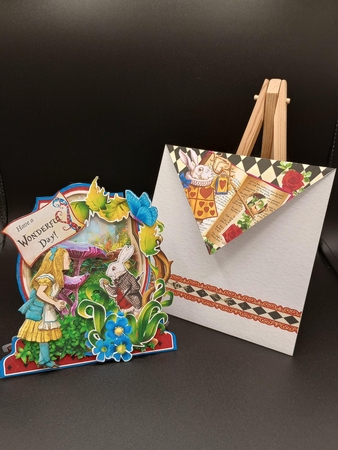 Down the Rabbit Hole with Alice 3 Shaped 6x6 Card & Envelope Kit by Stephanie Bardelli