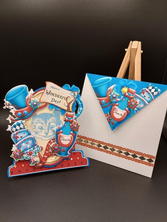 Down the Rabbit Hole with Alice 4 Shaped 6x6 Card & Envelope Kit by Stephanie Bardelli