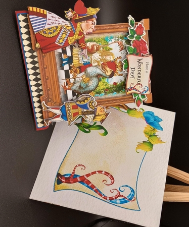 Through the Mirror to Wonderland 1 Shaped 6x6 Card & Envelope Kit by Stephanie Bardelli