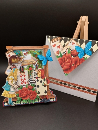Through the Mirror to Wonderland 3 Shaped 6x6 Card & Envelope Kit by Stephanie Bardelli