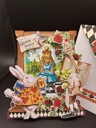 Through the Mirror to Wonderland 4 Shaped 6x6 Card & Envelope Kit by Stephanie Bardelli