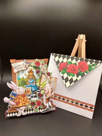 Through the Mirror to Wonderland 4 Shaped 6x6 Card & Envelope Kit by Stephanie Bardelli