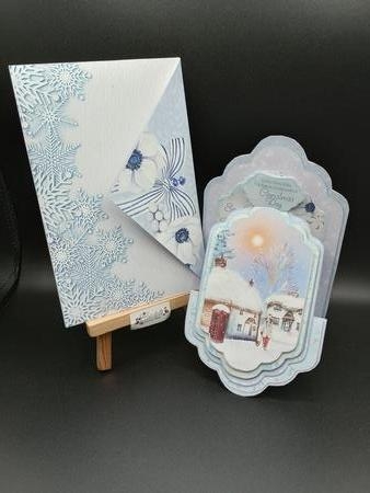 Tales of Winter 1B - Upright Z-fold Tag Card Mini Kit by Stephanie Bardelli